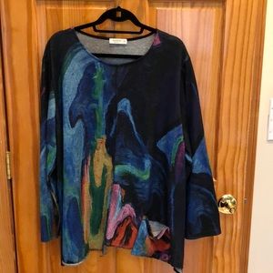 Multi colored tunic with pocket